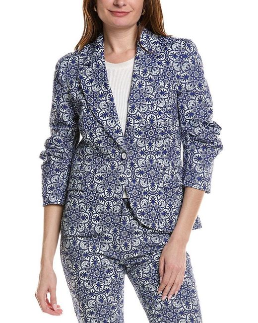 tyler boe Blue Taylor Twill Medallion Jacket