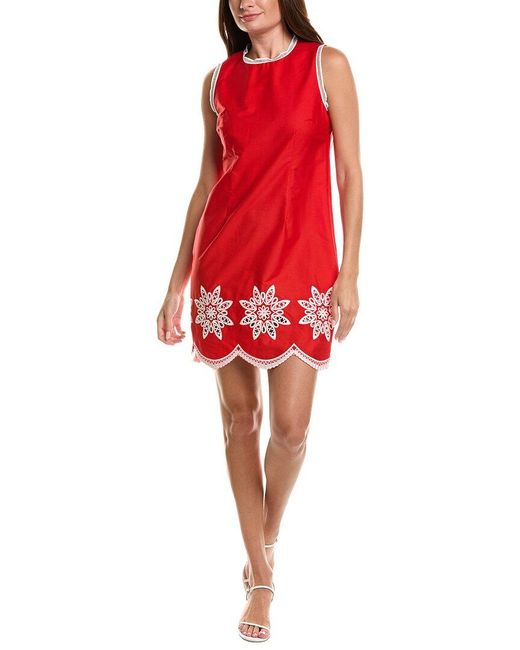 Nanette Lepore Red Short Sleeve Mini Dress