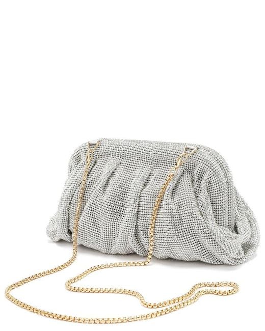 Tiffany & Fred Paris Gray Crystal-Embellished Evening Crossbody