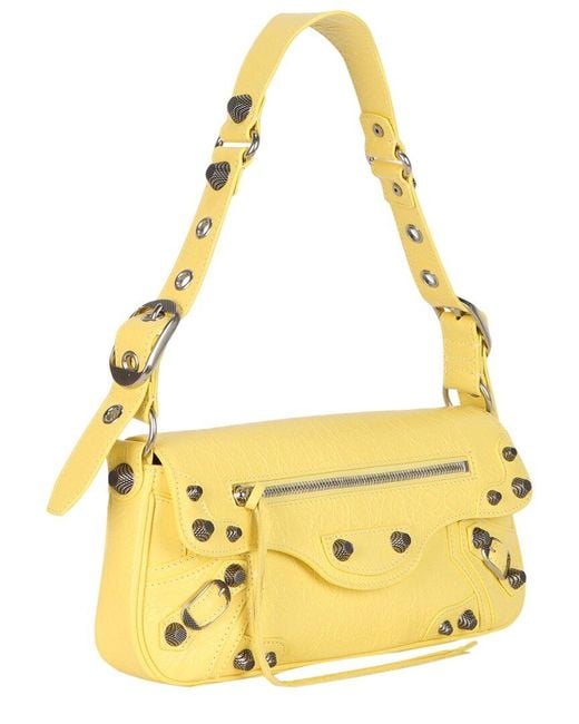 Balenciaga Metallic Small Le Cagole Sling Leather Shoulder Bag