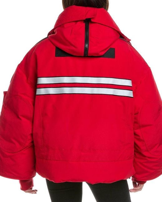 Canada Goose Red Snow Mantra Cropped Down Coat