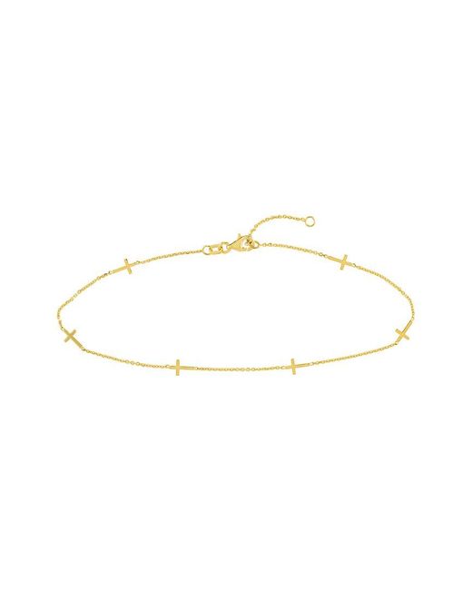 HAWLEY ST White 14K Religious Anklet