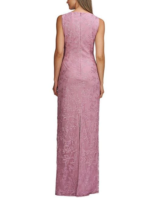 JS Collections Purple Blakely Column Gown