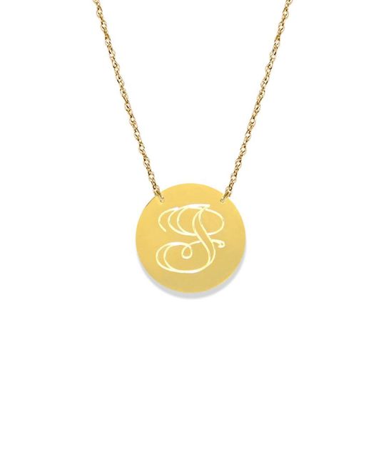 Jane Basch Metallic 22k Over Silver Script Initial Pendant (a-z)