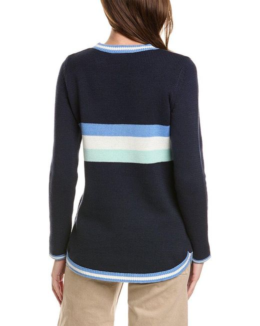 Sail To Sable Blue Stripe Sweater