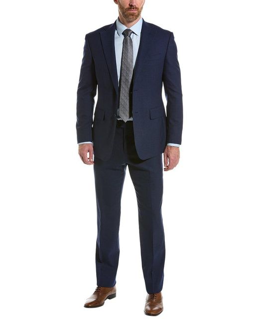 English Laundry Blue 2pc Wool-blend Suit for men