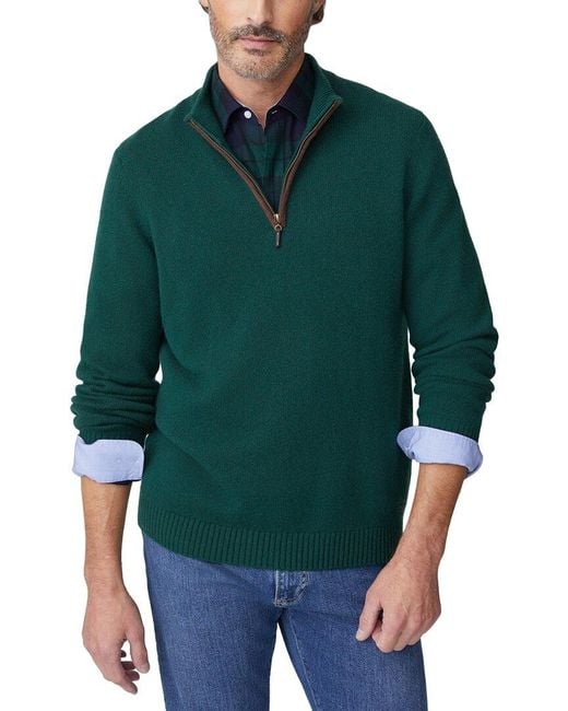J.McLaughlin Green Tate Cashmere Sweater for men