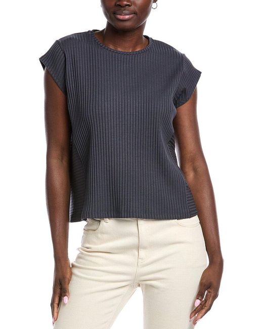 Eileen Fisher Blue Round Neck Top