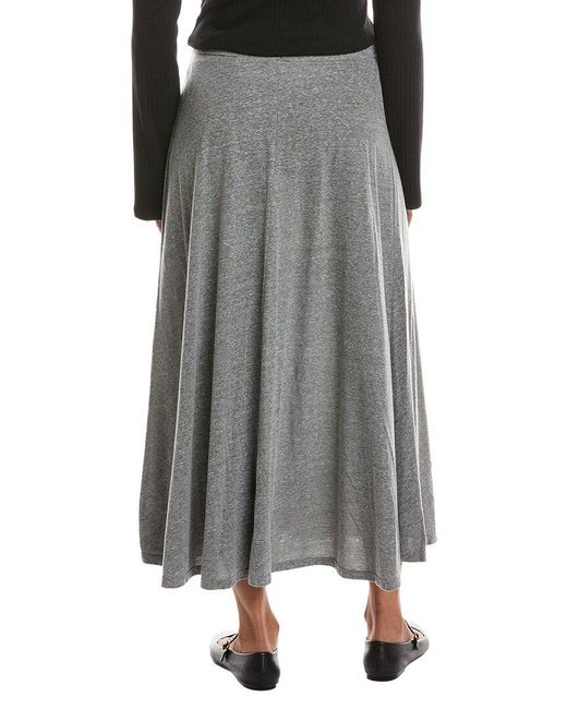 PERFECTWHITETEE Gray Liza Slub Jersey Circular Skirt
