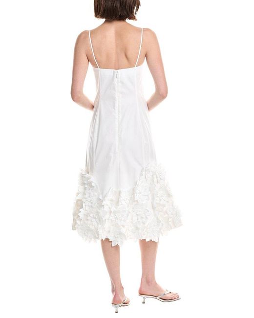 Jonathan Simkhai White Bella Floral Midi Dress