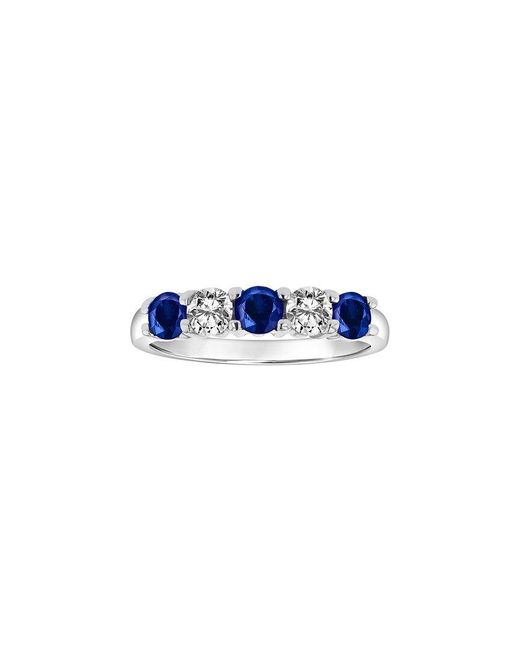Diana M Blue Fine Jewelry 14k 1.26 Ct. Tw. Diamond & Sapphire Ring Set
