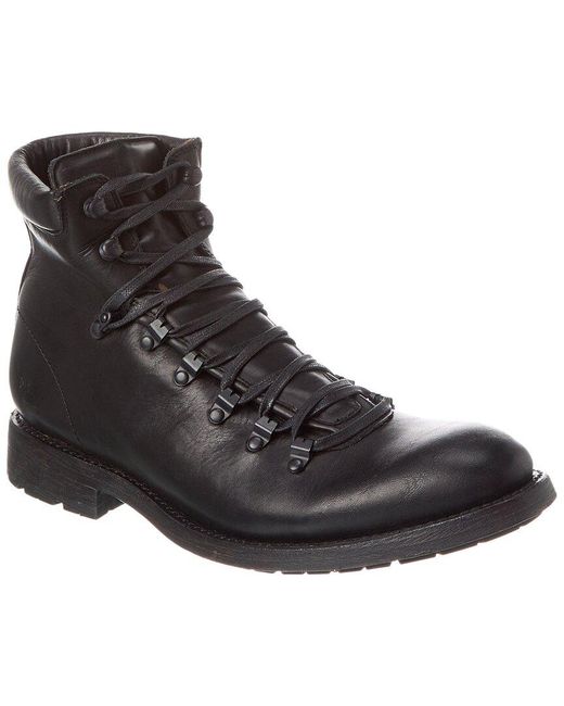 Frye Black Bowery Leather Hiker Boot for men