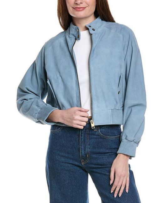 Walter Baker Blue Bowie Suede Jacket