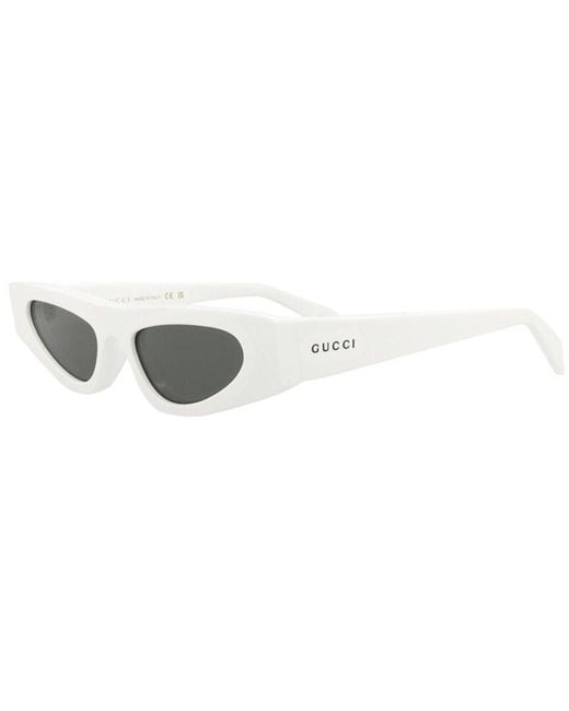 Gucci White 51Mm Sunglasses