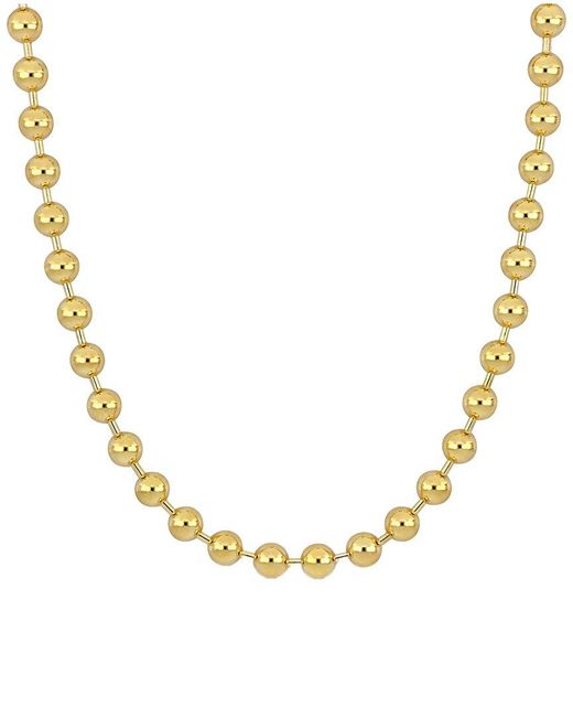 Italian Gold Metallic Italian Gold Bead Chain Necklace