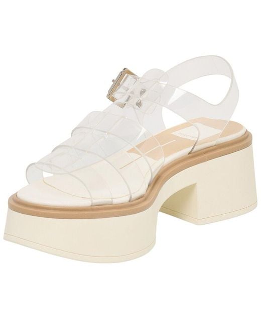 Dolce Vita White Lawson Vinyl Wedge