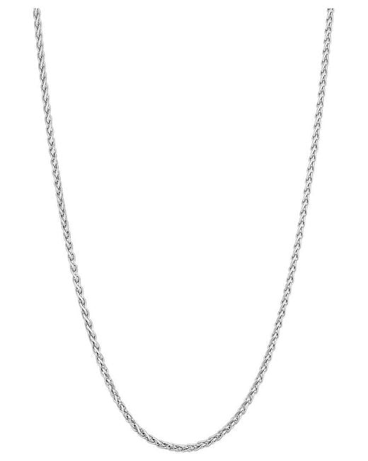 Italian Gold Metallic 14K Italian Wheat Chain Necklace