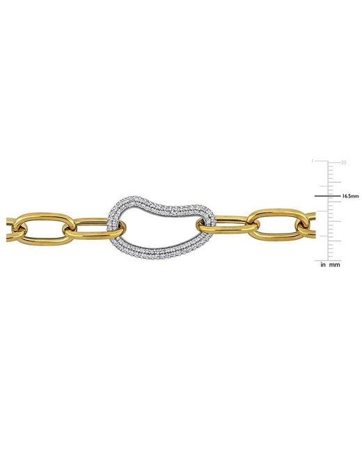 Rina Limor Metallic 14K Two-Tone Diamond Link Bracelet
