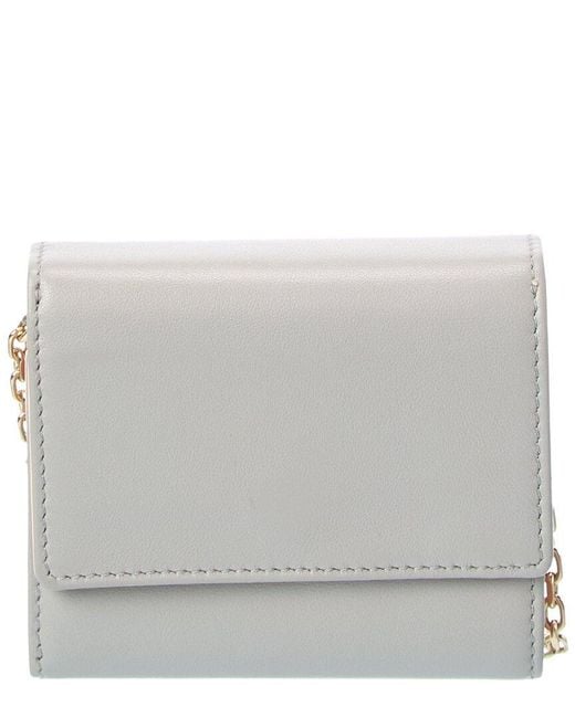 Roger Vivier Gray Leather Wallet On Chain