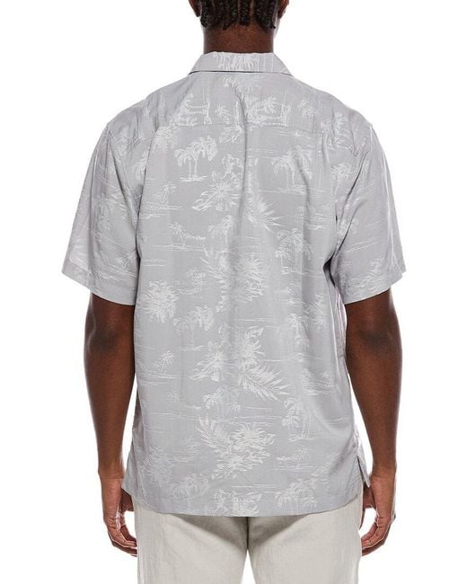 Tommy Bahama Gray Coastal Ease Palm Visions Shirt for men