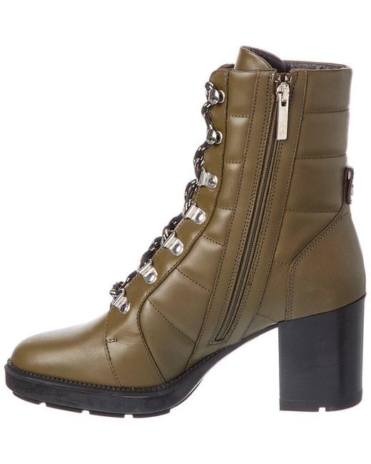 Aquatalia Brown Ivanya Waterproof Leather Bootie