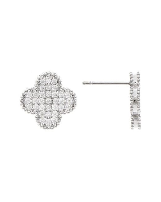 Rivka Friedman White Cz Earrings