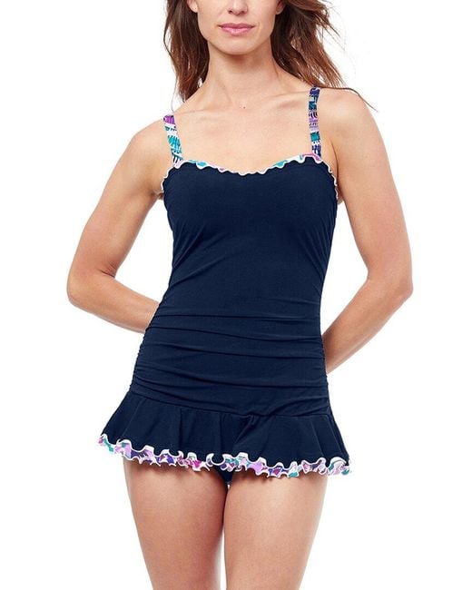 Gottex Blue Canva One-Piece