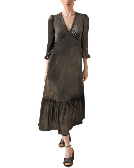 L.K.Bennett Brown Deborah Peplum Dress