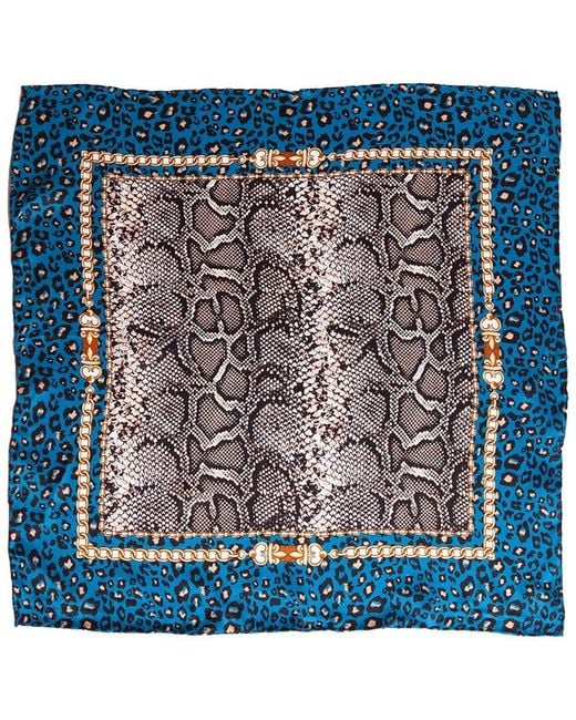 Blue Pacific Blue Safari Silk Square Neckerchief