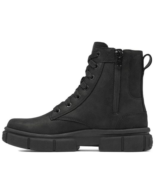 Sorel Black Explorer Straight Lace Boot Leather Boot