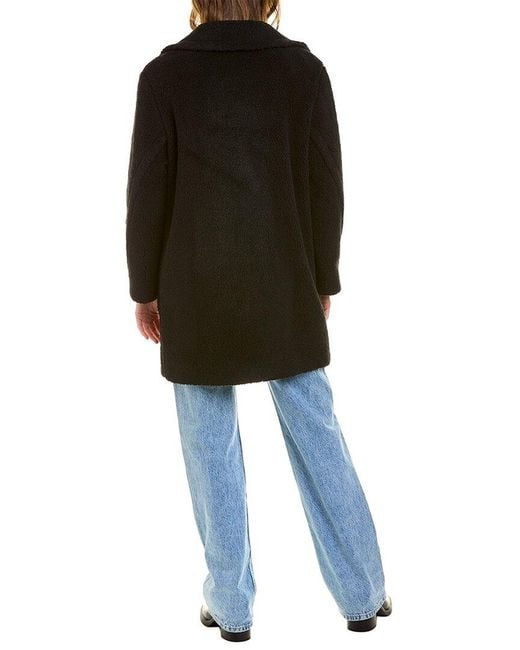 Cinzia Rocca Black Wool-Blend Coat