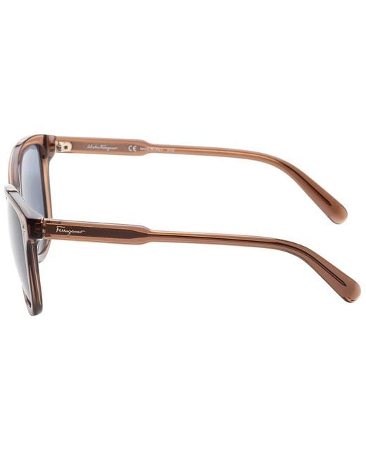Ferragamo Blue Sf815S 56Mm Sunglasses