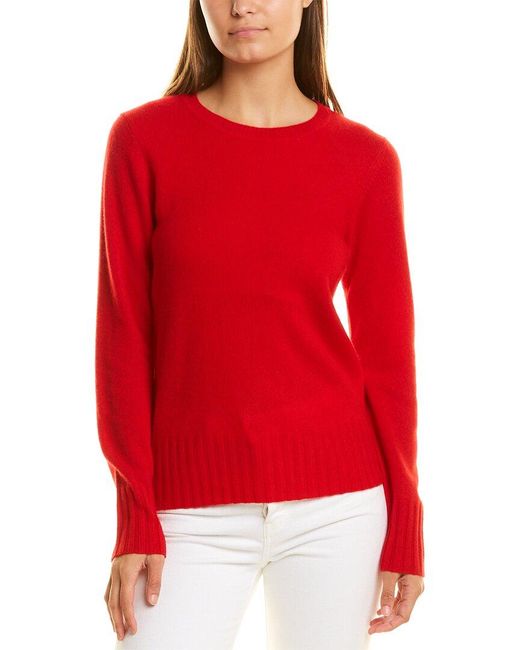 Ainsley Red Crewneck Cashmere Sweater