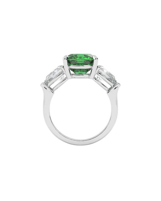 VOWE Green 14K 6.40 Ct. Tw. Lab-Grown Diamond & Lab-Grown Emerald Ring