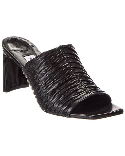 Jimmy Choo Black Lua 75 Leather Sandal