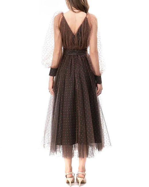 Lanelle Brown Midi Dress