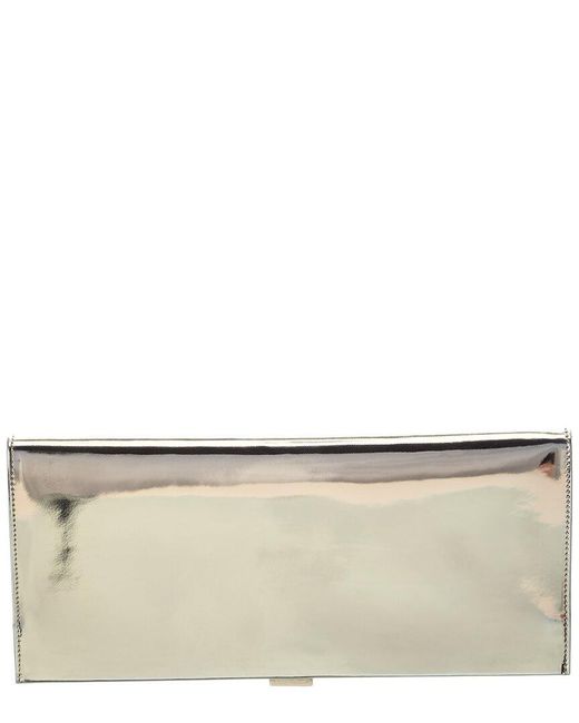 Roger Vivier Gray Logo Leather Clutch