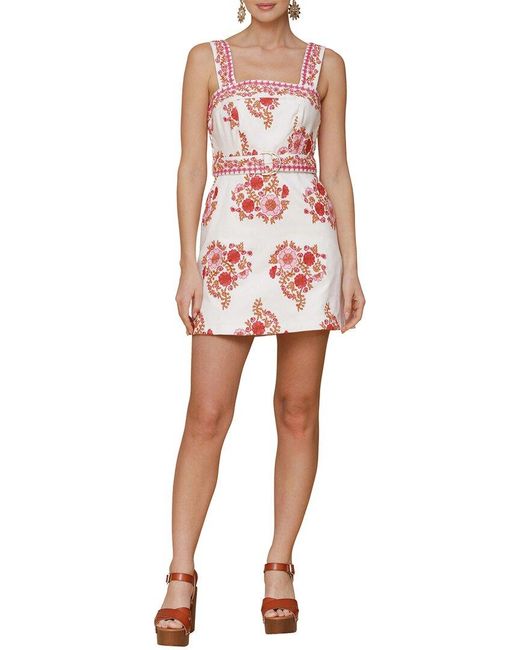 Avec Les Filles Embroidered Mini Dress