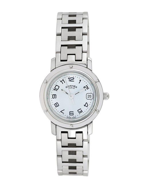 Hermès White Clipper Watch, Circa 1990S (Authentic Pre-Owned)