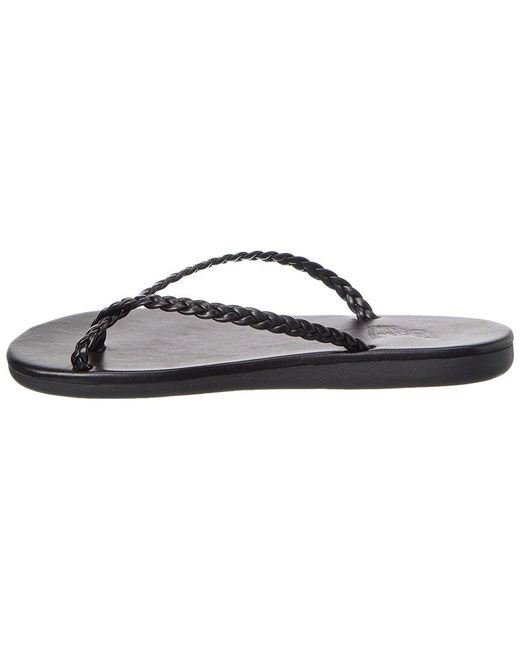 Ancient Greek Sandals Black Ioulia Eco Leather Sandal