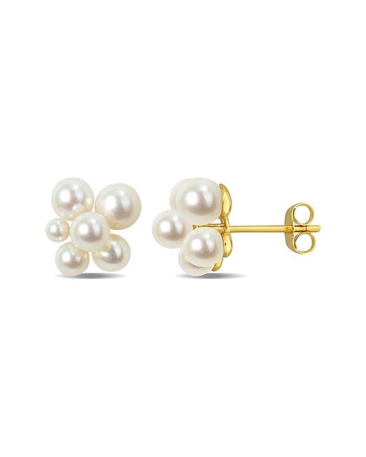 Rina Limor Metallic 14k 2.5-5.5mm Pearl Earrings