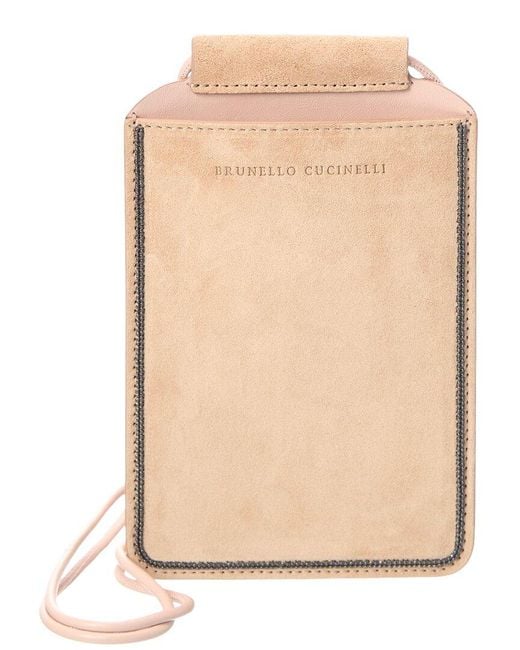 Brunello Cucinelli Natural Suede Pouch
