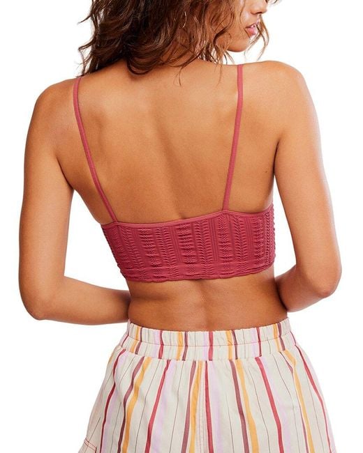 Free People Red Heirloom Bralette