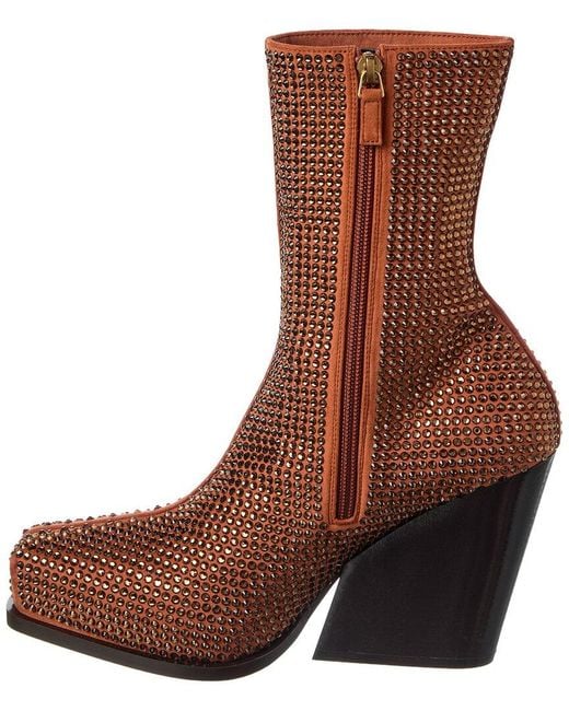 Stella McCartney Brown Cowboy Crystal Boot