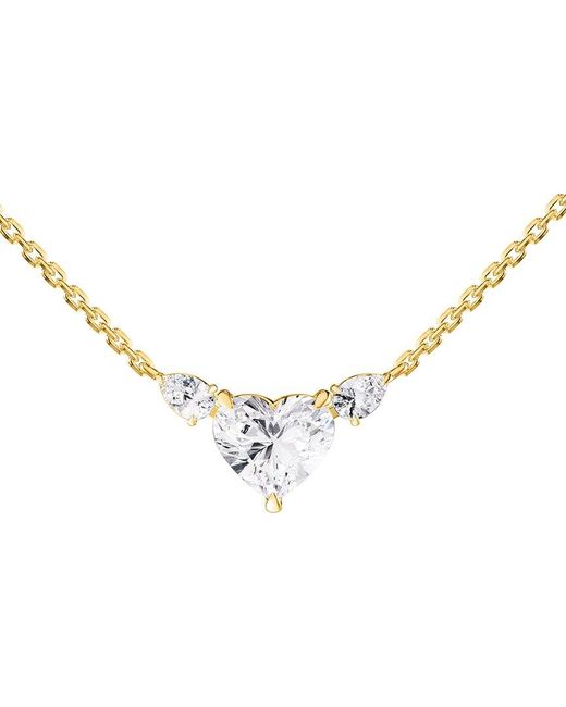 Lab Grown Diamonds Metallic 14K 3.12 Ct. Tw. Lab-Grown Diamond Pendant Necklace