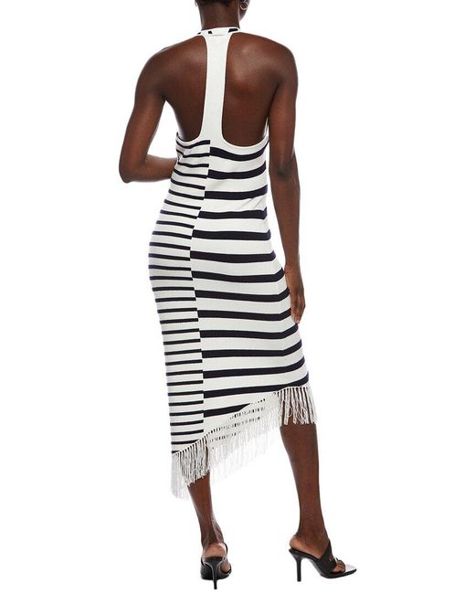Adrianna Papell White Sweater Knit Midi Dress