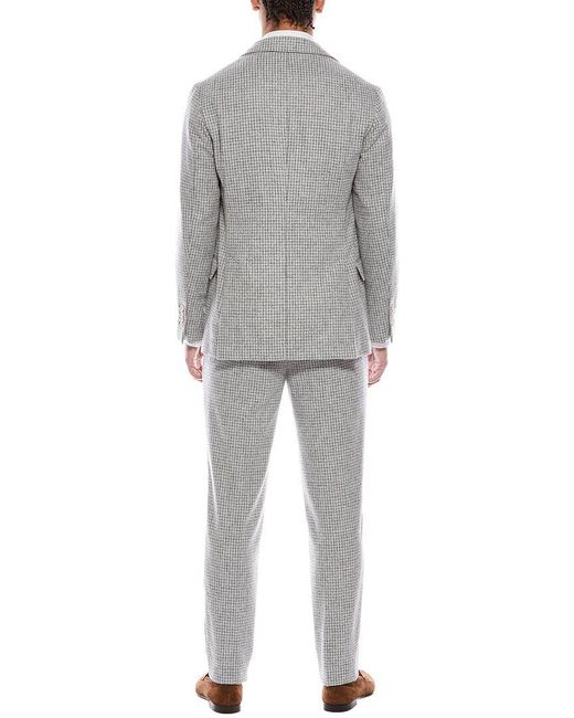 Brunello Cucinelli Gray 2Pc Alpaca & Wool-Blend Suit With Pleated Pant for men