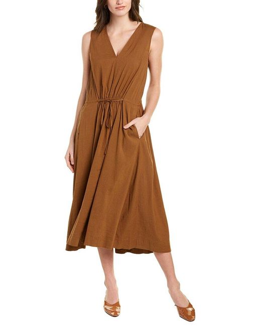 vince wrap midi dress