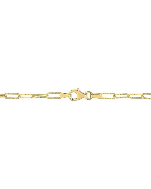 Italian Silver Metallic 18K Over Paperclip Chain Bracelet
