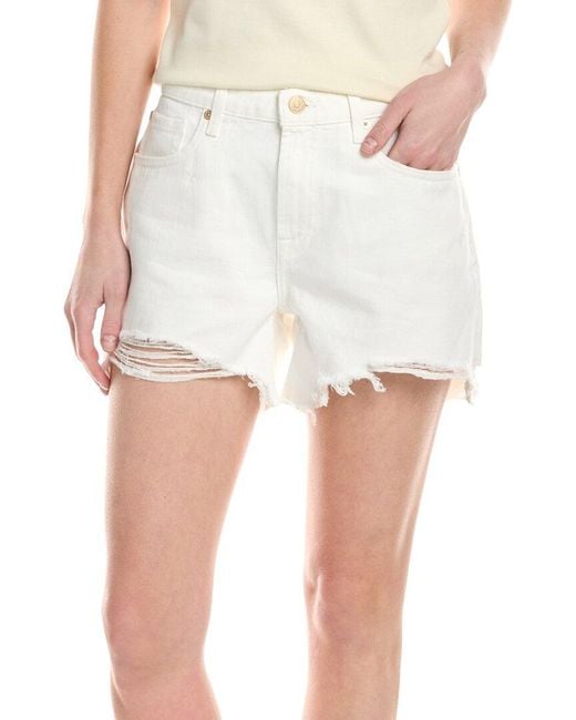 7 For All Mankind White Monroe Long Short